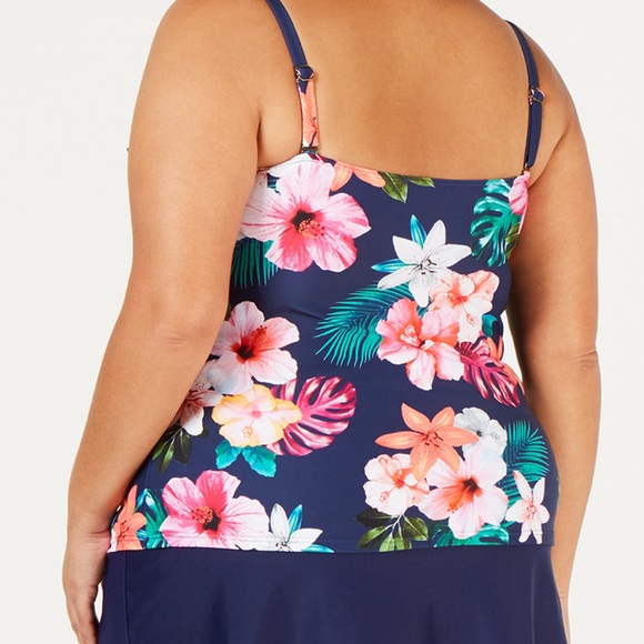 Island escape plus size tankini. - Picture 6 of 8